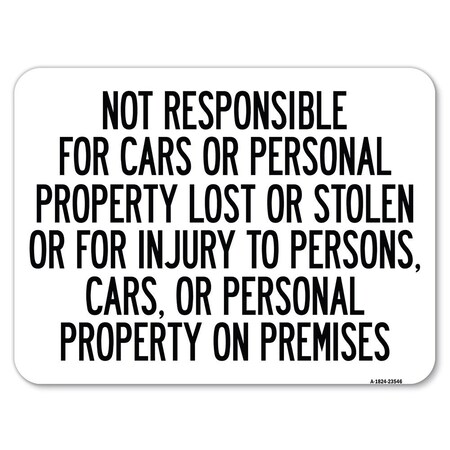 Signmission Safety Sign, 18 in Height, Aluminum, 23546 A-1824-23546